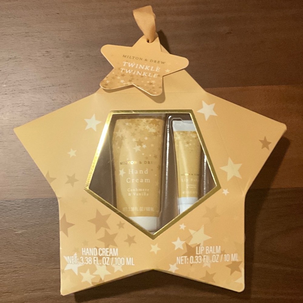 Gold Hand Cream and Lip Balm Set